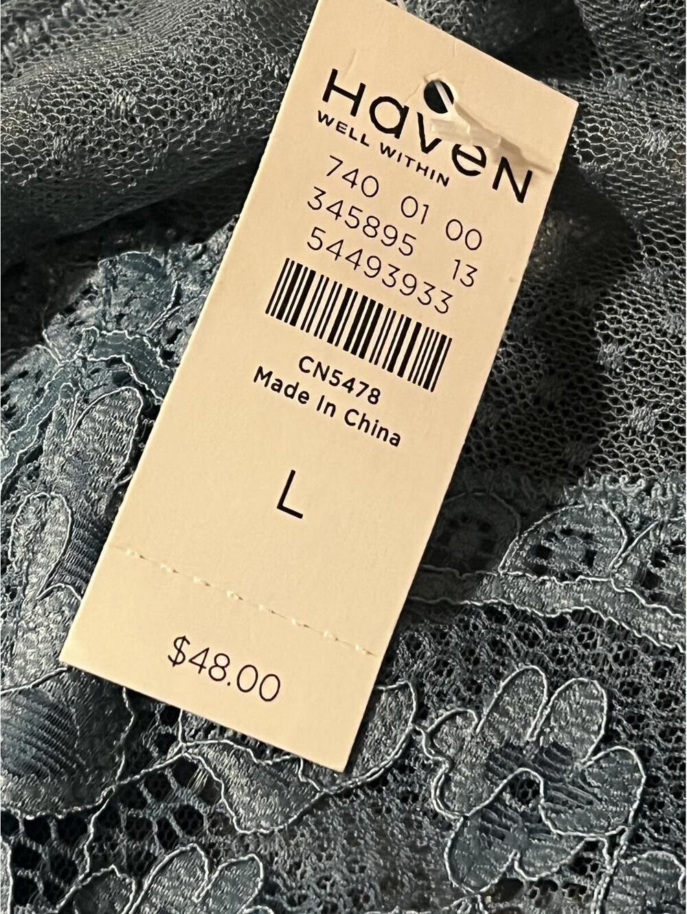 Haven Lace Bralette Size Large $48 retail - Picture 2 of 4